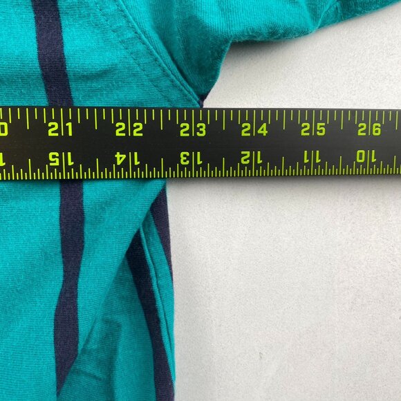 Cutter and Buck Mens Polo Shirt XL Loose Fit Teal Stripes Crystal Cruises Logo - Picture 4 of 8